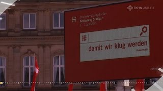 Kirchentag 2015 in Stuttgart gestartet [upl. by Warfourd844]