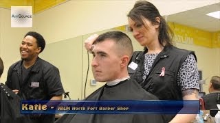 US Army Barber Shop at Joint Base LewisMcChord [upl. by Waxler]