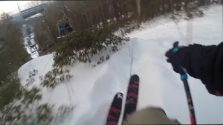 CRAZY SKIER ESCAPES SKI PATROL [upl. by Atinnor720]