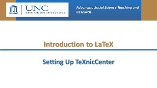 Introduction to LaTeX Setting up TeXnicCenter [upl. by Anala158]