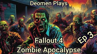 Leading Zombie Hordes To Take Out Raiders Is Amazing Fallout 4 Zombie Apocalypse Ep 3 [upl. by Aitsirk]