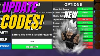 NEW UPDATE CODES x2 Dragon Ball Rage ROBLOX [upl. by Enwad]