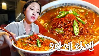 9단계 매운 라멘 챌린지 혼자 두 그릇 먹어봤습니다😋 [upl. by Trask427]