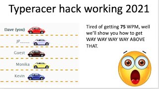 TYPE RACER HACK WORKING 2021 [upl. by Eixirt]