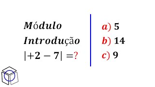 Aula 24 Módulo ou Valor absoluto de um número real Introdução [upl. by Nesrac]