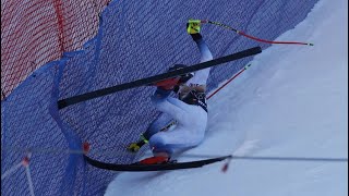 Mega crash Aleksander Aamodt Kilde at Wengen Ski Downhill Abfahrt Lauberhornrennen Switzerland [upl. by Fonz733]