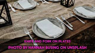 Knife and fork on plates eating sounds ROYALTY FREE TO USE SOUNDS [upl. by Alenoel]