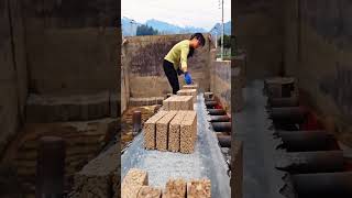 Unloading process of bricks on the conveyor belt [upl. by Lig609]