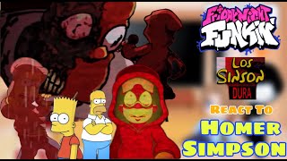 Homer VS Bart amp Lyrics  Fnf React To Duras Eternal Madness The Simpsons Aethos [upl. by Horwath271]