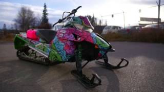 Brain Goo Sled Wrap on Arctic Cat [upl. by Noivad855]