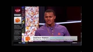 Deshaun Watson on ESPNs Sportscenter 072716 [upl. by Jenni]