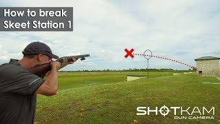 Skeet Shooting Tips  Station 1  by ShotKam [upl. by Ikcir143]