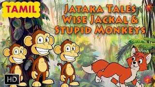 Jataka Tales  Short Stories for Children  Wise Jackal amp The Stupid Monkeys  Animated Cartoon [upl. by Japha]