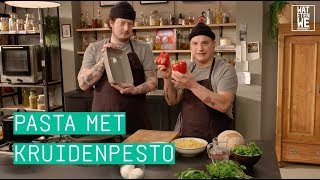 24Kitchen  Job amp Perry’s pasta met kruidenpesto en antipasti  Wat Eten We Vandaag  Afl 64 [upl. by Madelena614]