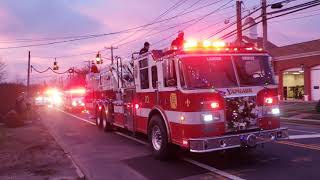 Yaphank Fire Department Santa ParadeChristmas Parade 12132020 [upl. by Lacram433]