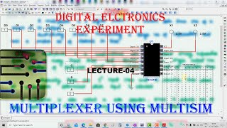 MULTIPLEXER EXPERIMENT  IC74LS151  USING MULTISIM [upl. by Oicafinob]