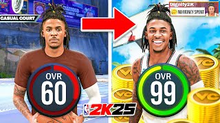 JA MORANT BUILD 60 OVR to 99 OVR in 1 VIDEO No Money Spent  No MyCareer [upl. by Orva848]