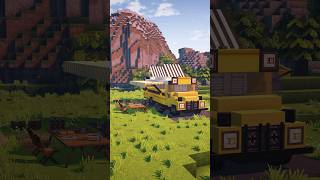 I built RV from School Bus in Minecraft MinecraftBuild BusToRV CocricotMod [upl. by Aicirtan]