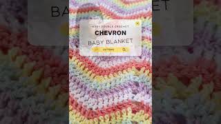 Easy Double Crochet Chevron Baby Blanket Pattern [upl. by Eciral350]