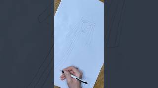 Fashion sketch tutorial for beginners Drawing a dress made easy pencildrawing shorts shortvideo [upl. by Ria123]