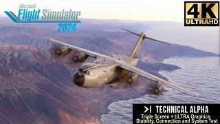 Microsoft Flight Simulator 2024  Triple Screen  TECH ALPHA  Testing [upl. by Dyob453]