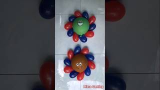 Green and brown smile balloon water colorful pop satisfyin [upl. by Nalyad961]