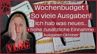 SPAREN Wochenabschluss 1 Oktoberbudget 😱 NEUES TEURER Start umschlagmethode budgetplanung vlog [upl. by Xavier]