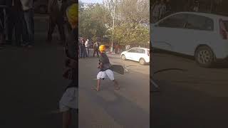 Khalsa School Sector 30B Nagar kirtan Gatka [upl. by Iago]