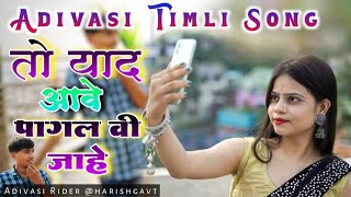 Adivasi Timli Song 2024  To Yaad Aave Pagal Vi Jahe  New Bewafa Song  Adivasi Rider [upl. by Edgerton]