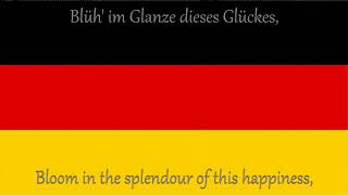 National Anthem of Germany Deutschlandlied GermanEnglish Lyrics [upl. by Namajneb]