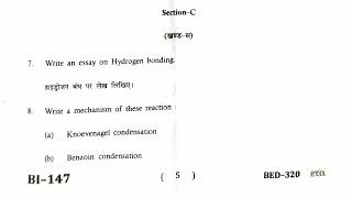 MGSU Bsc Bed 3rd year chemistry paper 1 organic chemistry 2024 [upl. by Loren457]