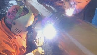 Pipeline Welding  16 Inch Muddy Ditch Tie In [upl. by Atlas]