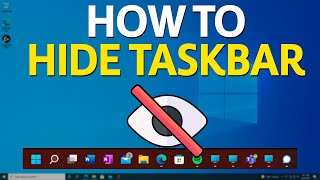 How to Hide Taskbar in Windows 11 amp Windows 10 Tutorial [upl. by Mesics]