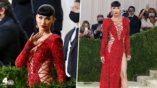 Met Gala Megan Fox Explains Her Inspiration Behind Her Red Carpet Look [upl. by Naesyar]