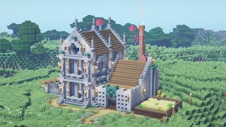 Minecraft Tutorial  How to Build a Medieval Stone House [upl. by Luedtke243]