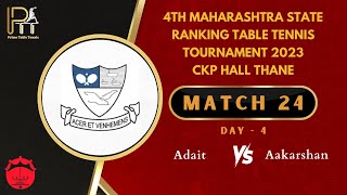 Adait vs Aakarshan  Mens Category  Match  24  DAY  4  13October2024 [upl. by Priestley]