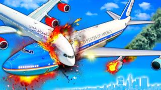 Airplane CRASHES into Air Force One in GTA 5 [upl. by Borreri]