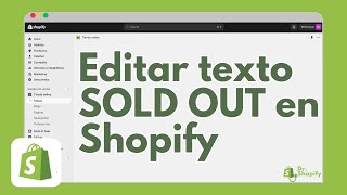 Cómo editar el texto de SOLD OUT en Shopify [upl. by Sidoney]