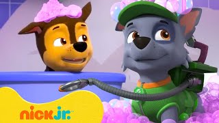 PAW Patrol Bubble Bath Time w Chase 🛁 10 Minute Compilation  Nick Jr [upl. by Ima723]