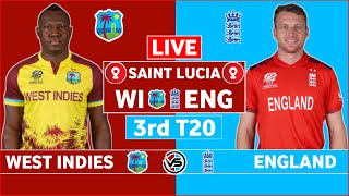 England vs West Indies 3rd T20I Live Scores  ENG vs WI 3rd T20I Live Scores amp Commentary [upl. by Ytirahs44]