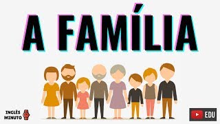 A FAMÍLIA em Inglês  Inglês Minuto  Membros da família em Inglês [upl. by Territus]