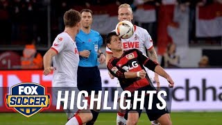 Bayer Leverkusen vs 1 FC Koln  2015–16 Bundesliga Highlights [upl. by Rebmetpes]