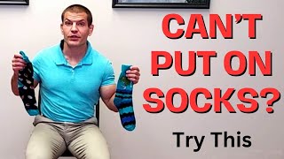 Cant Lift Leg To Put On Socks How To Use A Sock Aid  Exercise To Help [upl. by Marquet]