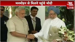 PM Narendra Modi meets exPM Manmohan Singh [upl. by Aliber]