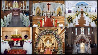 Top 30 Church Decoration Ideas for Christian Wedding Party Function [upl. by Yrebmik]