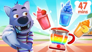 Rainbow Juice Song  Colors Song  Fun Sing Along Songs  Kids Song  Kids Cartoon  BabyBus [upl. by Melinde]