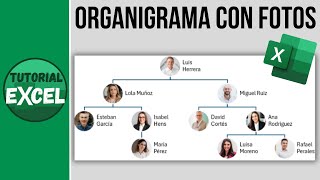 Crear un ORGANIGRAMA con fotografías en Excel [upl. by Clemente702]