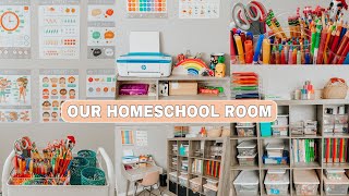 HOMESCHOOL ROOM MAKEOVER  ORGANIZATION  TOUR 2021 [upl. by Inwat137]