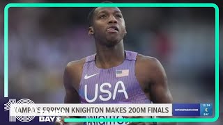 Tampas Erriyon Knighton makes 200m final [upl. by Nimar]