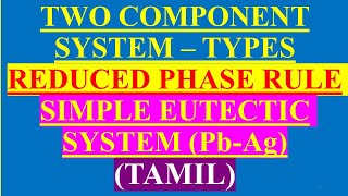 TAMIL TWO COMPONENT SYSTEM TYPES REDUCED PHASE RULE SIMPLE EUTECTIC SYSTEM Lead Pb  Silver Ag [upl. by Adnahsal]